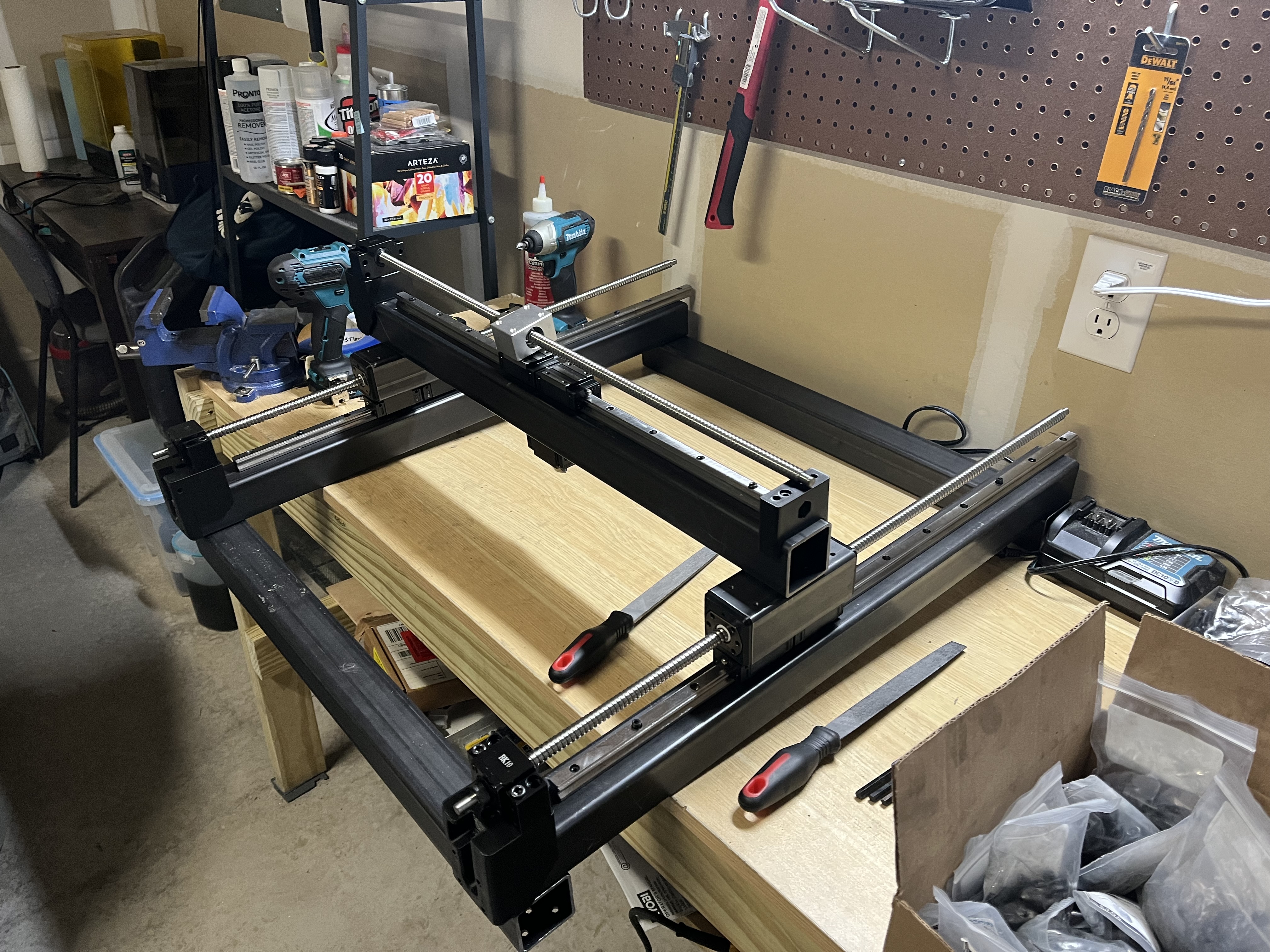 Frame of the CNC machine without any of the electronics